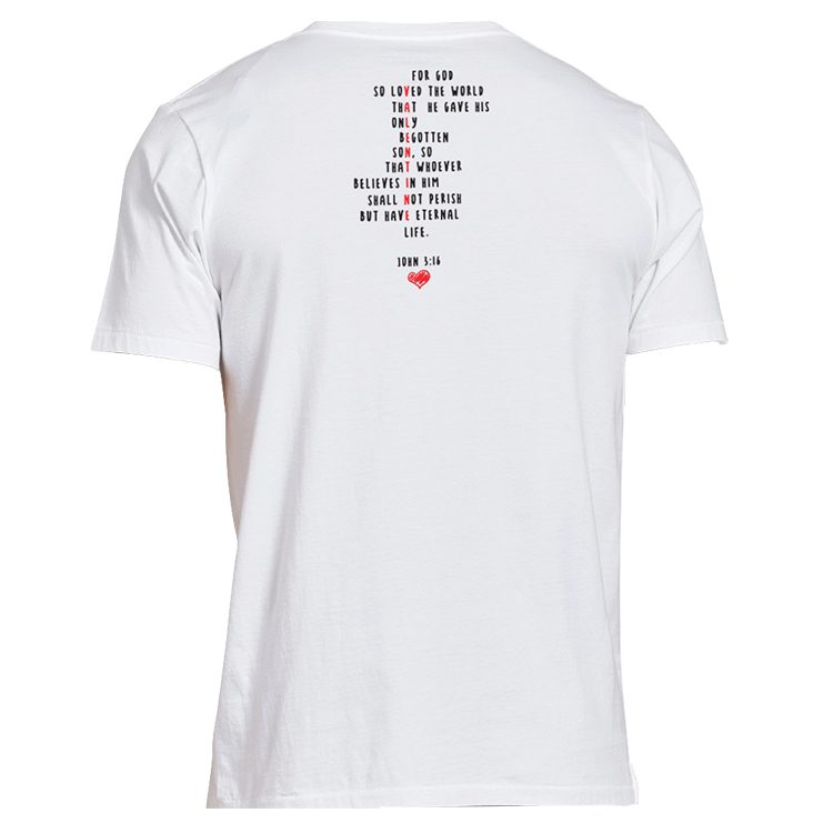John 3:16 Valentine T-shirt - White