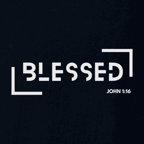 Christian Apparel T-Shirt Blessed Rec John1-16