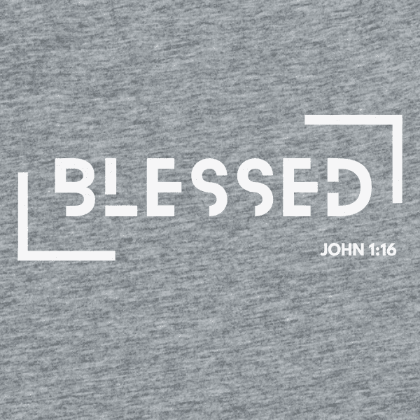 Blessed Rec JHN1-16 Grey (2) Christian Apparel T-Shirt Blessed Rec John1-16