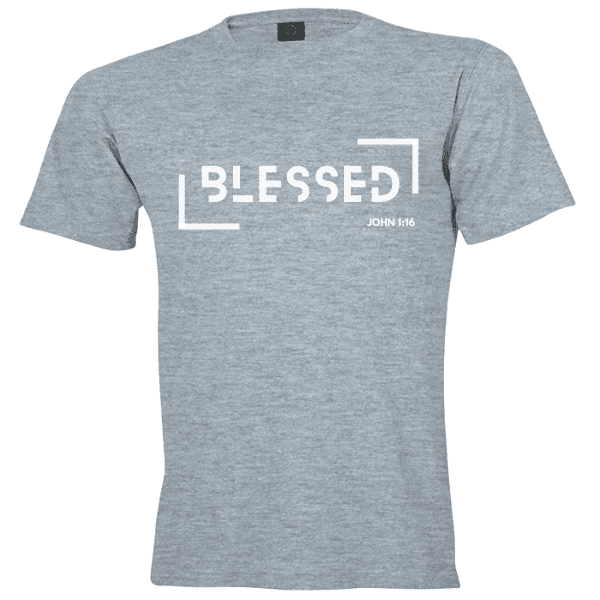 Blessed Rec JHN1-16 Grey Christian Apparel T-Shirt Blessed Rec John1-16