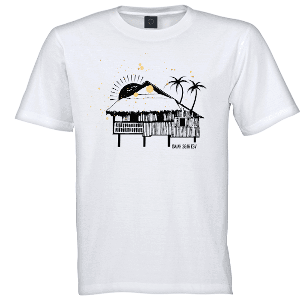 Faith's Sure Foundation ISA28-16 White Christian Apparel T-shirt Faith's Sure Foundation Isaiah 28:16