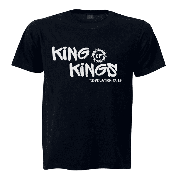 King of Kings-REV19-16 Black Christian Apparel T-shirt King of Kings Revelation 19:16