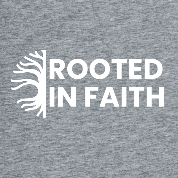 Rooted in Faith COL2-6-7 Grey (2) Christian Apparel T-shirt Rooted in Faith Colossians 2:6-7