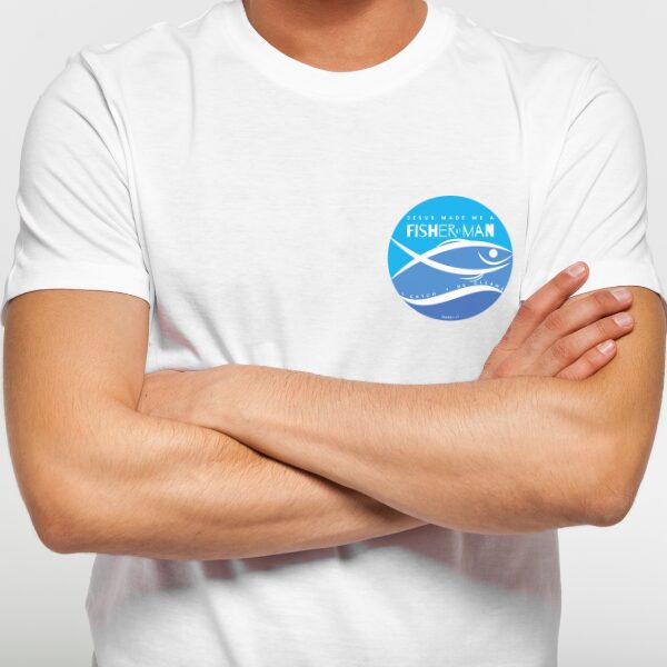 Fisher of Man MK1-17 White (3) Christian Apparel T-shirt Fisher of Man Mark 1:17